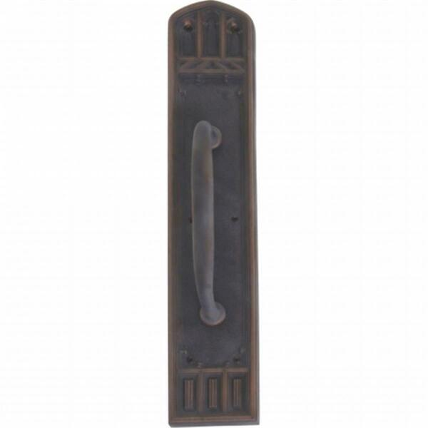 Brass Accents Oxford Pull Plate with Colonial Revival Pull, Venetian Bronze Finish - 3.38 x 18 in. A04-P5841-RV7-613VB